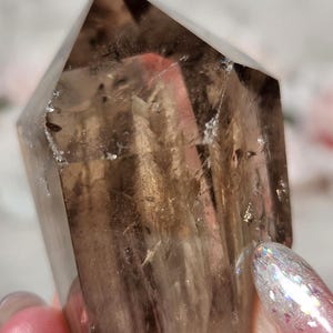 Smoky Quartz Crystal Tower with Garden Inclusions C - Lodalite - Shamanic Quartz