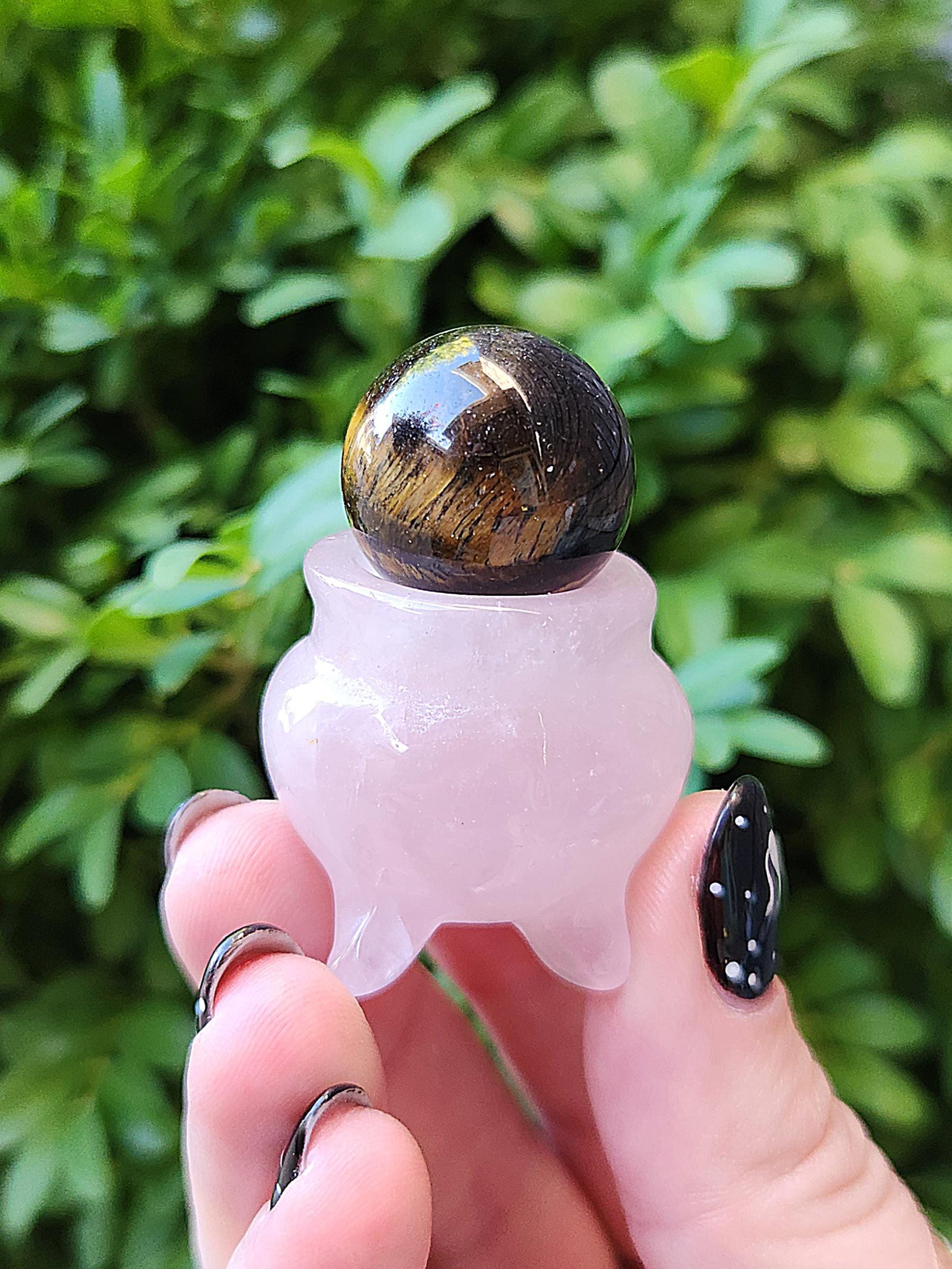 1 (ONE) WITCHY Intuitively Chosen Cauldron and Mini Sphere Crystal Set ...