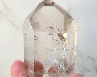 スモーキークォーツとシトリンタワー - レインボー - 高品質 - 天然