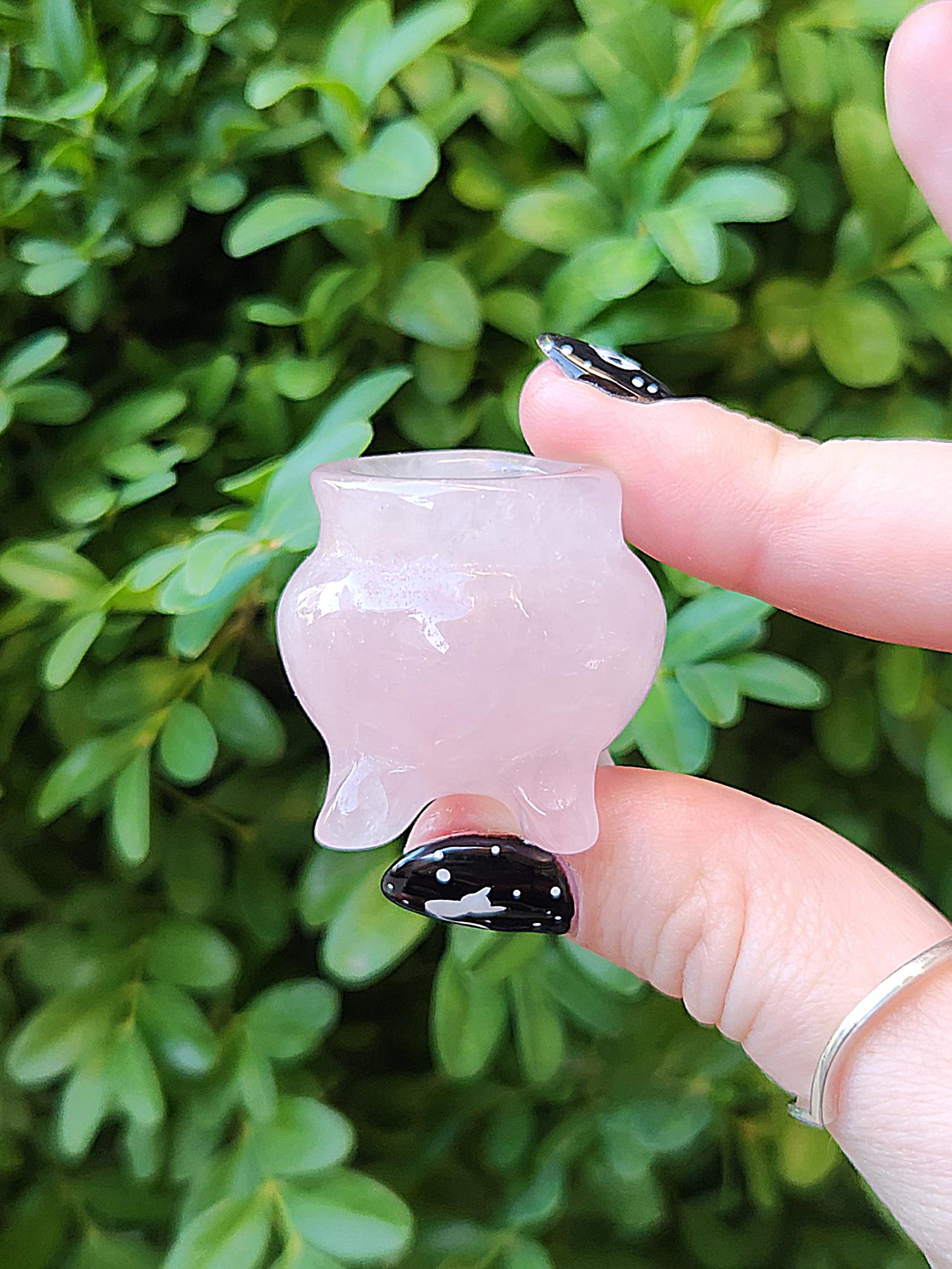1 (ONE) WITCHY Intuitively Chosen Cauldron and Mini Sphere Crystal Set ...