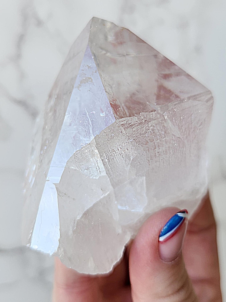 Key Quartz Point GORGEOUS ETCHING & NOTCHING on Himalayan Quartz Crystal Point With ...