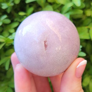 ZACHTE SPARKLY lila en roze amethist kristallen bol met druzy