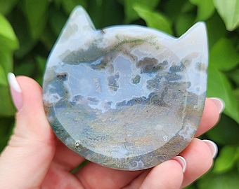 ADORABLE Moss Agate Kitty Bowl