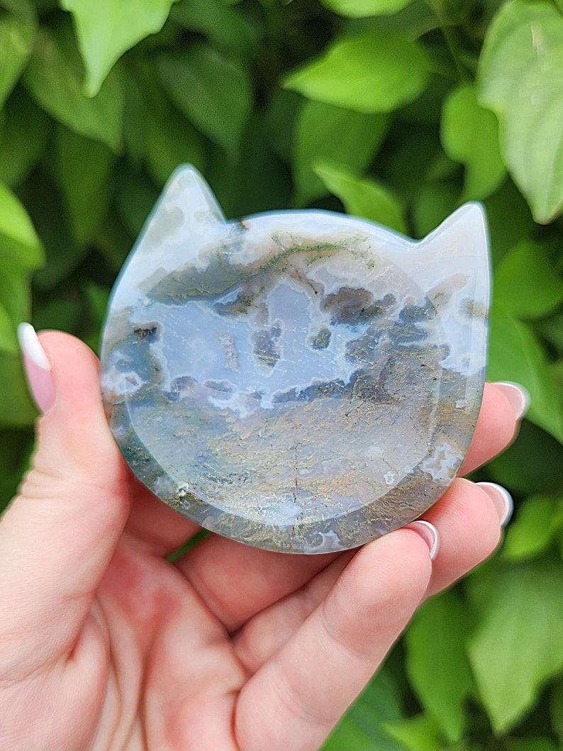 ADORABLE Moss Agate Kitty Bowl - Etsy