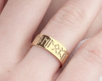 Personalized Viking Alphabet Ring Custom Name Ring Secret Message Ring Nordic Mythology Mothers Day Gift Lover Ring 925 Sterling Silver