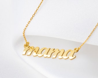 Personalized Mama Necklace Mothers Day gift Personalized name Necklace 925 Sterling Silver Custom Name Necklace 14K Gold Plated Gift for her