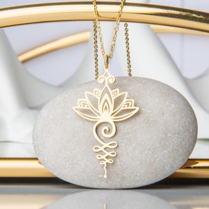 Lotus Unalome Necklace Silver Jewery Gift Yoga Pendant Mother Day Gift Spiritual Sacred Symbol Lotus Flower Necklace Birthday Gift