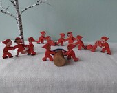 VERY RARE antique or vintage wooden german Erzgebirge figures.