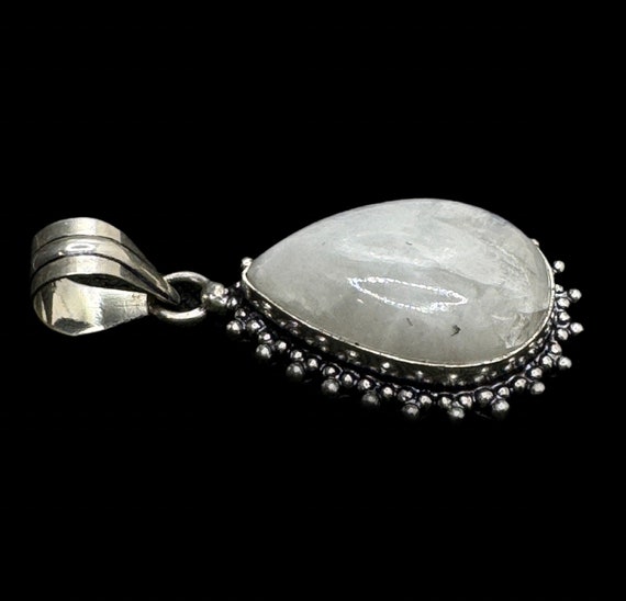 Large Moonstone Silver Pendant - image 5