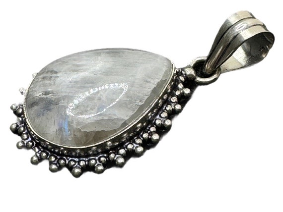 Large Moonstone Silver Pendant - image 1