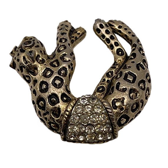 Leopard Rhinestone Brooch - image 3