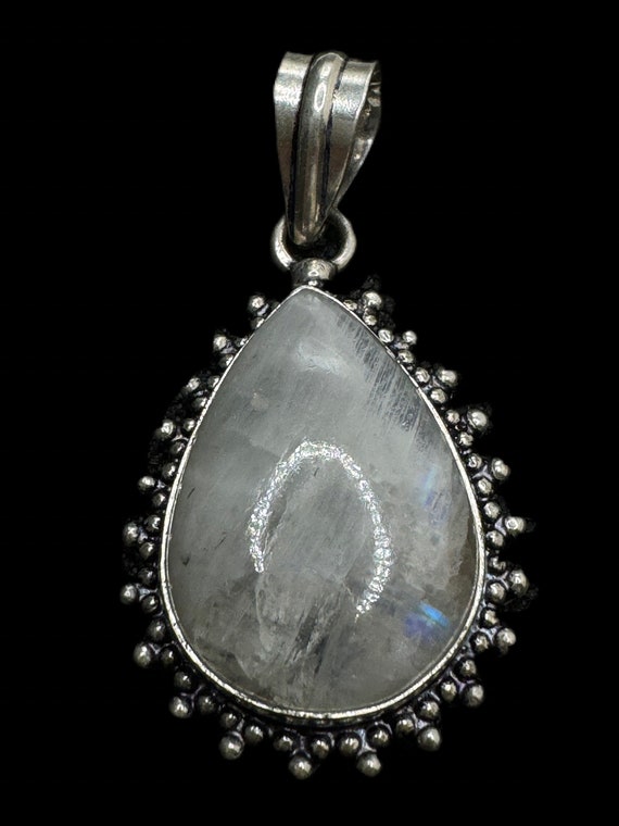 Large Moonstone Silver Pendant - image 3