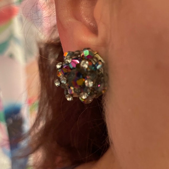 Crystal Rainbow Clip-On Earrings - image 8