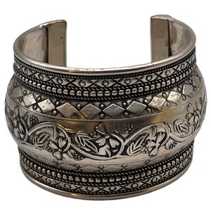 Sterling Silver Vintage Tarnished Cuff