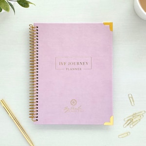 The IVF Journey Planner | IVF Planner, Journal, Diary, Organizational Tool | Undated, Minimalist Design in Soft Pink