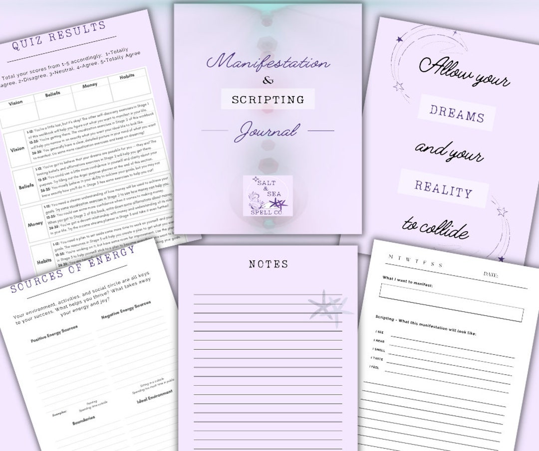 Scripting Manifestation Journal Template Canva Template KDP Interior Scripting Manifestation Journal Template Canva Template KDP Interior