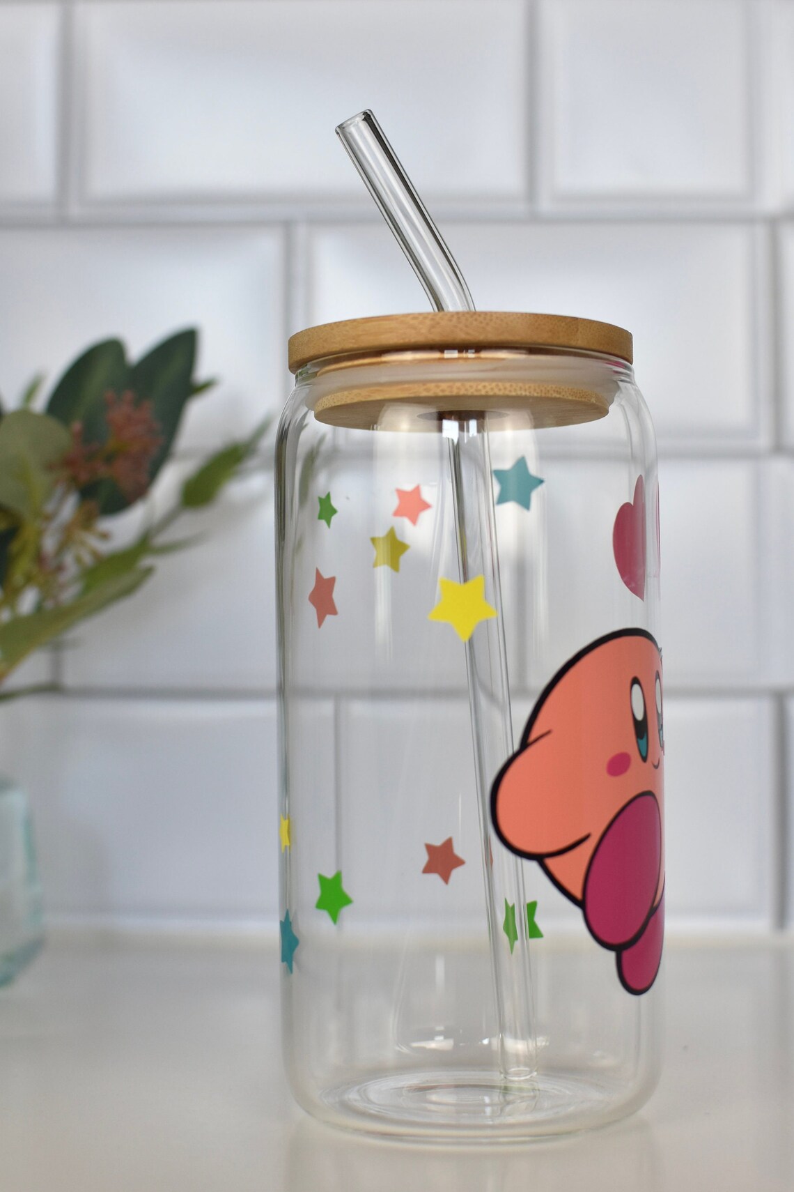 Kirby Cup Kirby Beer Can Glass Kirby Resuable Cup Kirby Etsy