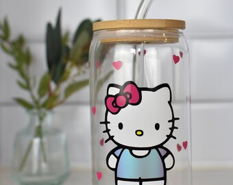 Floral Hello Kitty Glass Cup – Enchenté Designs