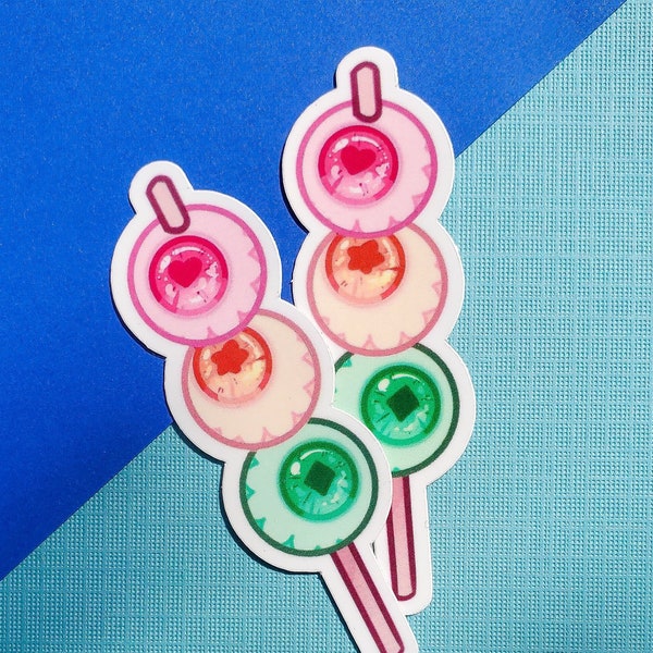 Eyeball Dango Sticker [Creepy Cute Eyeball Snack Waterproof Sticker]