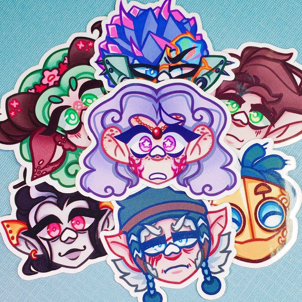 Chibi Critical Role Bells Hells Stickers [Chibi Bells Hells Waterproof Stickers]