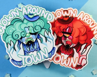 Set di adesivi "Clown Around Town" [Adesivi impermeabili clown-weirdcore]