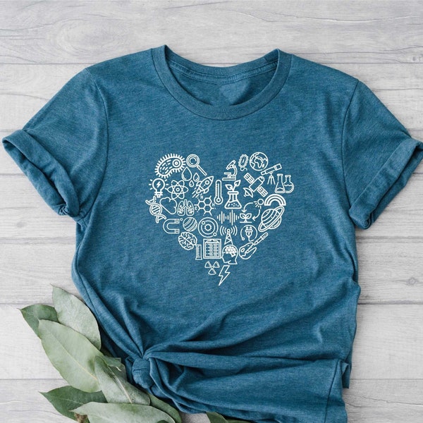 Science Heart Shirt, Science Teacher Shirt, Science Shirt, Student Shirt, Cute Teacher Shirt, Gift For Teacher, Back To School Shirt