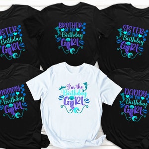 Mermaid Birthday Shirt, Mermaid Family Shirts, Birthday Matching Family Shirt, Daddy Mommy Sister Brother Of The Birthday Girl,Mermaid Squad