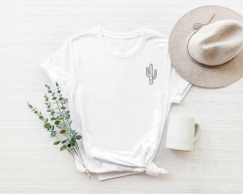 Cactus Shirt, Desert Shirt, Boho Shirt, Cactus Plants, Adventure Shirt, Arizona Shirt, Cactus Scene Shirt, Women Shirt, Boho Cactus Shirt afbeelding 1