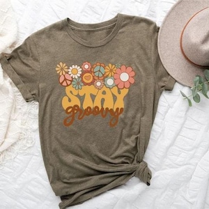 Stay Groovy Shirt, Stay Groovy Tshirt, Groovy Tee, Groovy Birthday Party Outfit, Stay Groovy Tee, Hippie Shirt, Groovy Party image 1