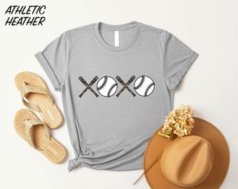 Baseball XOXO Shirt, Baseball Season Sweatshirt, Baseball Lover Tee, Game Day Sweater, Sports Mom T-Shirt, Baseball Fan Tee