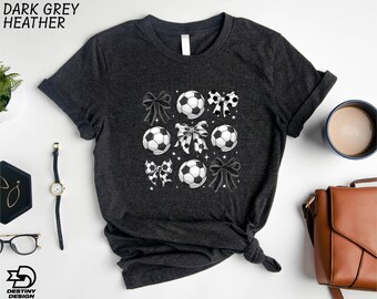 Coquette Soccer Shirt, Soccer Mom Shirts, Sports Mom Gift, Coquette Bow Sweatshirt, Soccer Lover Shirt, Game Day Shirt, Soccer Season Shirt