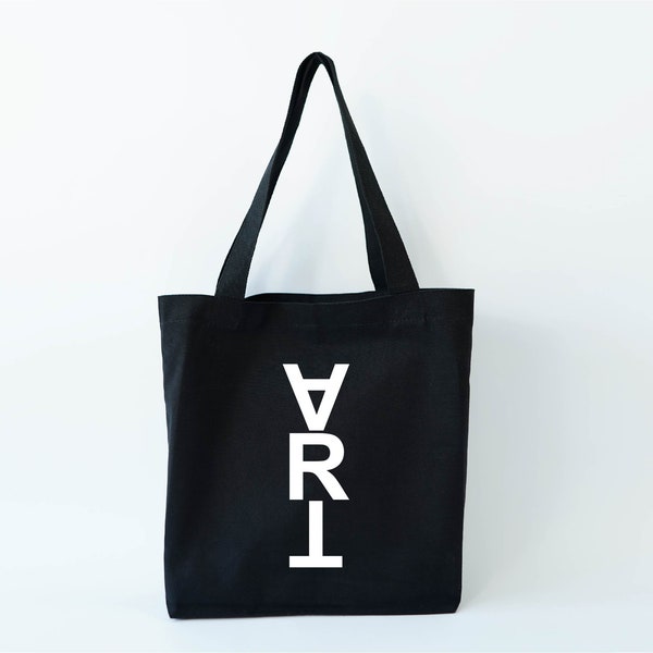 ART Tote Bag, Typography Tote Bag, Canvas Tote Bag, moda, estética, Declaración Tote, Street Urban, Original Design Tote