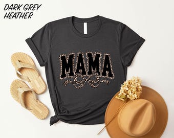 Leopard Mama Shirt, Mothers Day Gift, New Mom Sweater, Mom Life T-Shirt, Pregnancy Reveal Sweatshirt, Mom to be Sweatshirt