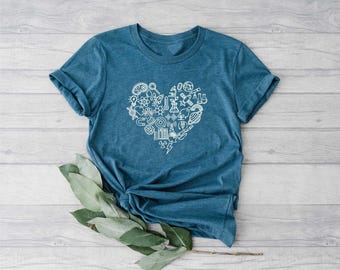 Science Heart Shirt, Science Teacher Shirt, Science Shirt, Student Shirt, Cute Teacher Shirt, Gift For Teacher, Back To School Shirt