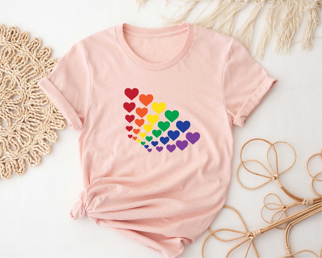 Rainbow Hearts Ruffle Shirt main image 1