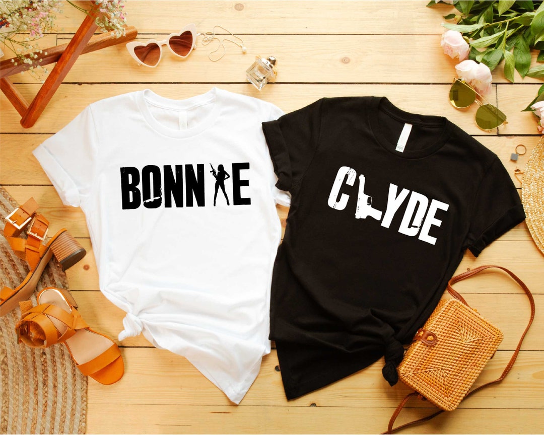 Bonnie & Clyde Matching Couple Shirts And Adult Costumes Bonnie & Clyde Matching Couple Shirts And Adult Costumes