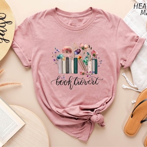 Booktrovert Shirt, Book T-Shirt, Gifts For Book Lovers, Book Shirts For Women, Bookish Sweatshirt, Floral Books Gift for Librarian