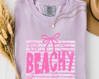 Beachy Shirt, Preppy Beach Life T-Shirt, Summer Trip Tee, Beach Lover Shirt, Summer Vibes Shirt, Comfort Colors T-Shirt