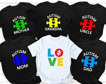 Autism Family Shirt, Matching Family Autism Awareness Shirt, Autism Month Sweatshirt, Autism Gift, Autism Puzzle T-Shirt, Autism Mom Shirt