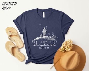 Chemise Le Seigneur est mon berger, T-shirt verset biblique, sweat-shirt chrétien, pull religieux, cadeau religieux, cadeau pour amoureux de Jésus