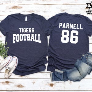 Custom Football Shirt, Custom Back and Front Shirt, Custom Jersey Number Tee, Custom Name Tee, Custom Football Team Shirt, Custom Team Name