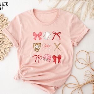 Coquette Baseball Shirt, Baseball Mom T-Shirt, Game Day Hoodie, Baseball Season Sweatshirt, Coquette Bow Tee, Sports Lover Sweater