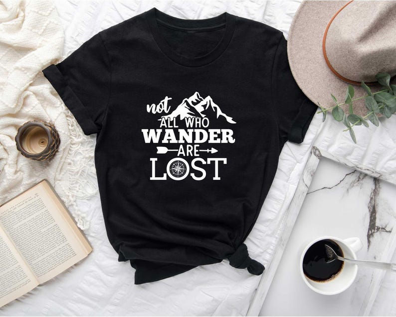 Not All Who Wander are Lost Shirt, Camping Shirt, Hiking Shirt, Campers Gift, Cute Camping Shirt, Nature Lover Shirt, Camper Shirt 画像 3