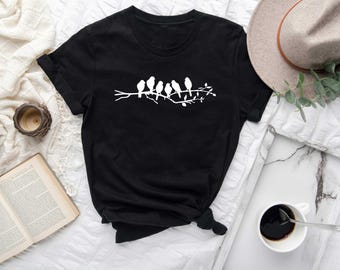 Bird Shirt, Bird Lover Shirt, Gift For Bird Lover, Birds T-Shirt, Nature Lover Shirt, Birds On Wire Shirt, Nature Shirt, Birds Tee