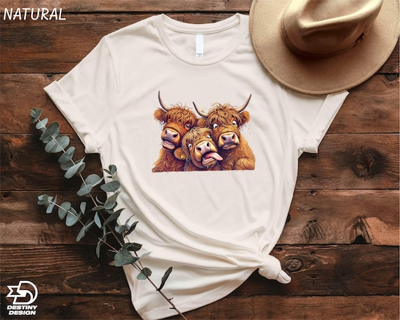 Highland Cow Shirt, Funny Cow T-Shirt, Western Crewneck, Western Sweatshirt, Funny Sweater, Country Tee, Highlander Hoodie