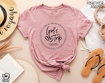 Girl's Trip 2026 Shirt, Great Memories Shirt, Bachelorette Party, Squad Goals Shirt, Girl Vacation, Girls Trip Shirt, Matching Vacation Tee