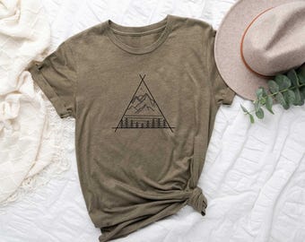 Mountain Shirt, Camping Shirt, Hiking Shirt, Campers Gift, Cute Camping Shirt, Nature Lover Shirt, Camper Shirt, Forest Shirt