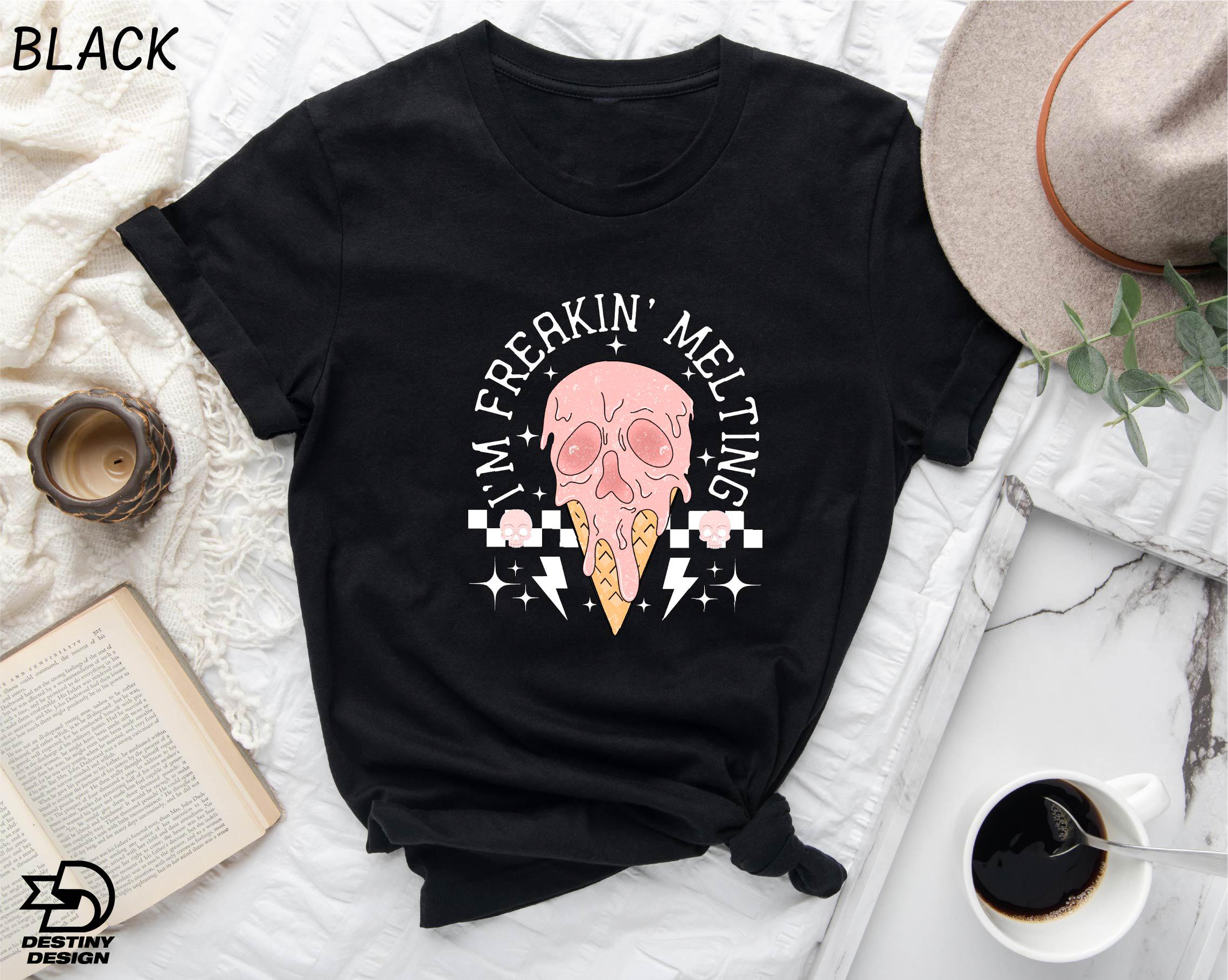 I'm Freaking Melting Shirt, Summer Ice Cream T-Shirt, Beach Vibes Tee, Beach Club T-Shirt, Vacation Sweatshirt, Funny Ice Cream Tee