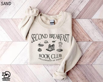 Second Breakfast Book Club Sweatshirt, Bookish Sweatshirt, Unisex Book Shirt, Gift for Book Lover, Literature Gift, Breakfast Lover Shirt,