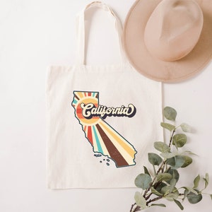 California Tote Bag, California State Tote Bag, California Home Tote Bag, California State Map Tote Bag, Canvas Tote Bag, Shopping Bag